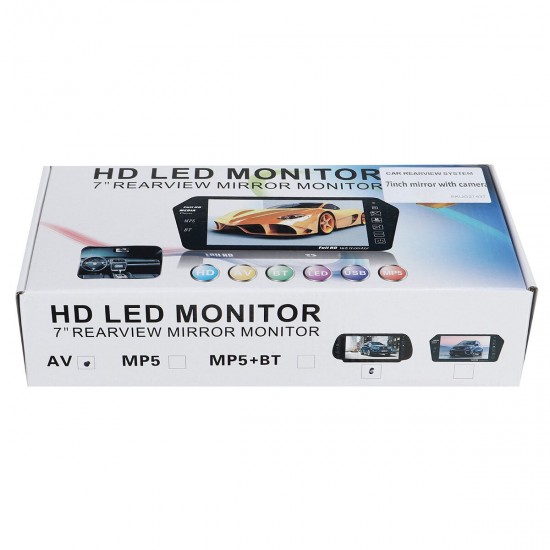 7'' Car Rear View LCD Monitor + 4 LED Reversing Backup Camera Night Vision Kit 7'' Car Rear View LCD Monitor + 4 LED Reversing Backup Camera Night Vision Kit