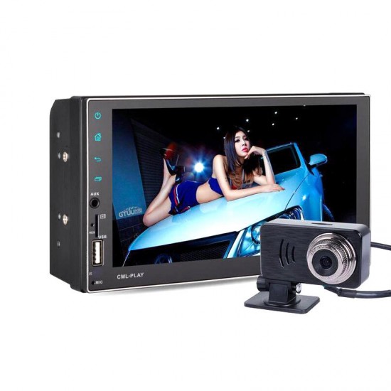 7 Inch Car Dual Spindle HD Touch MP5 bluetooth Handsfree GPS DVD Navigation Player