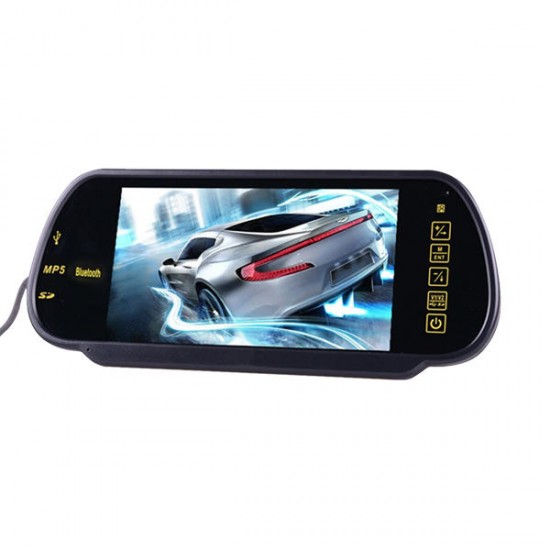 7 Inch LCD Mp5 bluetooth Reversing Camera Car Rear View Parking Mirror Monitor