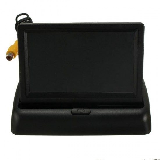 Car Wireless IR Rear View Backup Reversing Camera Kit Foldable LCD 4.3 Inch Monitor