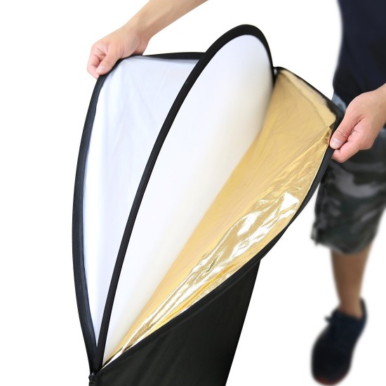 PU5112 5 in 1 80cm Diameter Portable Collapsible Board Panels Folding Reflector