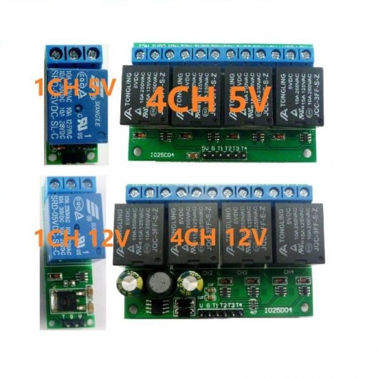 1-4CH 5V 12V Flip-Flop Latch Relay Module Bistable Self-lock Switch For Smart Home 1-4CH 5V 12V Flip-Flop Latch Relay Module Bistable Self-lock Switch For Smart Home