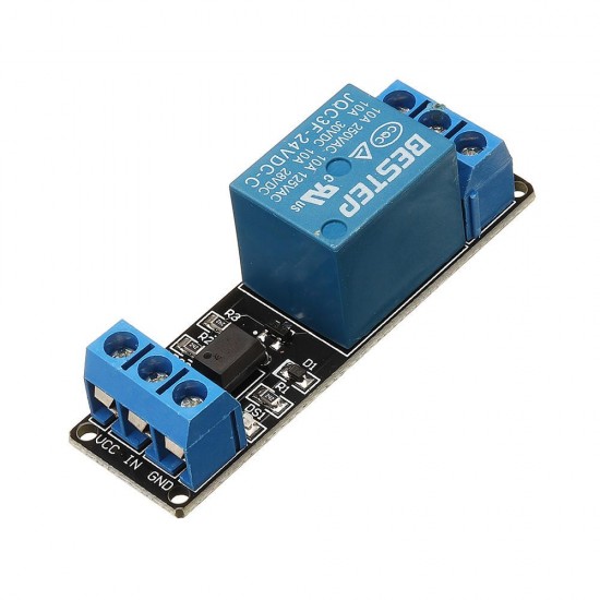 1 Channel 24V Relay Module Optocoupler Isolation With Indicator Input Active Low Level for Arduino - products that work with official Arduino boards