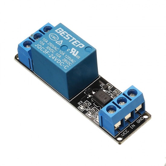 1 Channel 24V Relay Module Optocoupler Isolation With Indicator Input Active Low Level for Arduino - products that work with official Arduino boards