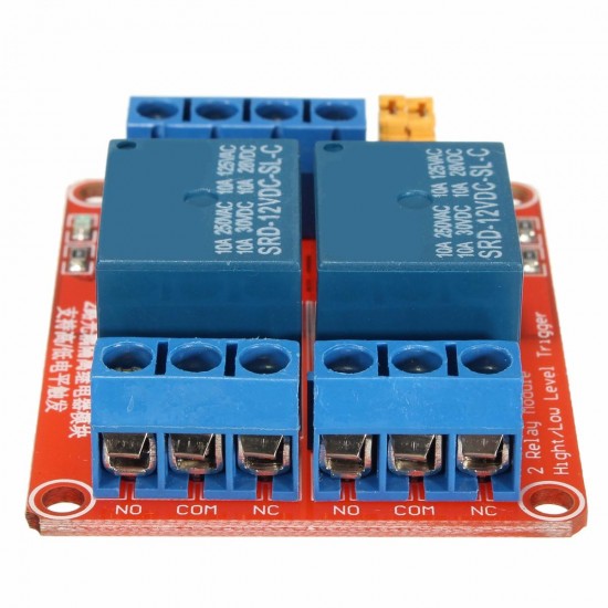 10Pcs 12V 2 Channel Relay Module With Optocoupler Support High Low Level Trigger 10Pcs 12V 2 Channel Relay Module With Optocoupler Support High Low Level Trigger