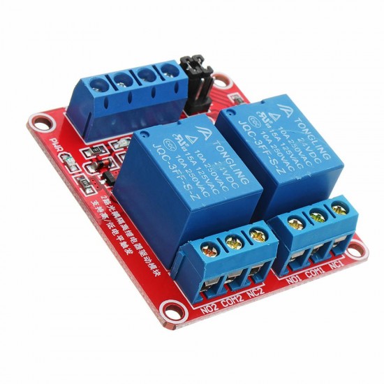 10Pcs 24V 2 Channel Level Trigger Optocoupler Relay Module Power Supply Module