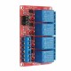 10Pcs DC12V 4 Channel Level Trigger Optocoupler Relay Module Power Supply Module