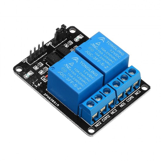 10pcs 2 Channel Relay Module 12V with Optical Coupler Protection Relay Extended Board for Arduino - products that work with official Arduino boards