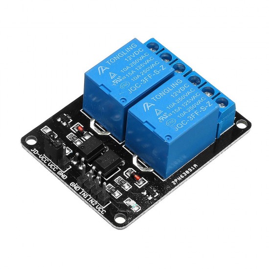 10pcs 2 Channel Relay Module 12V with Optical Coupler Protection Relay Extended Board for Arduino - products that work with official Arduino boards