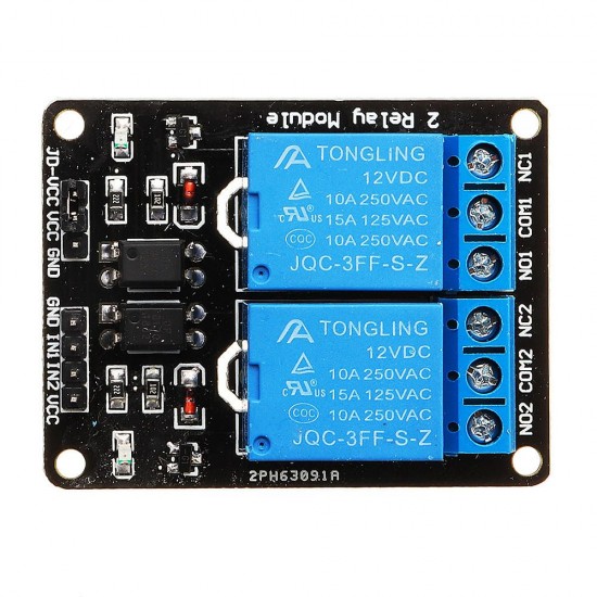 10pcs 2 Channel Relay Module 12V with Optical Coupler Protection Relay Extended Board for Arduino - products that work with official Arduino boards