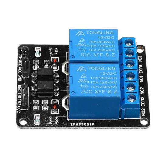 10pcs 2 Channel Relay Module 12V with Optical Coupler Protection Relay Extended Board for Arduino - products that work with official Arduino boards