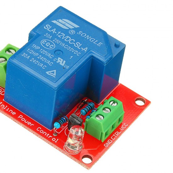 10pcs 12V 30A 250V 1 Channel Relay High Level Drive Relay Module Normally Open Type For Auduino