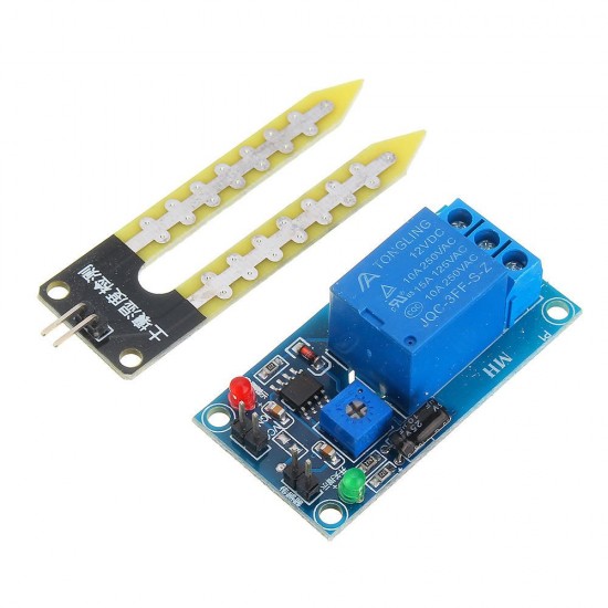 10pcs DC 12V Relay Controller Soil Moisture Humidity Sensor Module Automatically Watering