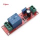 10pcs Delay Timer Switch Adjustable 0-10sec With NE555 Electrical Input 12V 10A