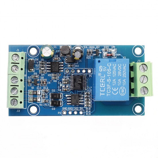 10pcs Modbus RTU 7-24V Relay Module RS485/TTL 1-way Input and Output with Anti-reverse Protection 10pcs Modbus RTU 7-24V Relay Module RS485/TTL 1-way Input and Output with Anti-reverse Protection