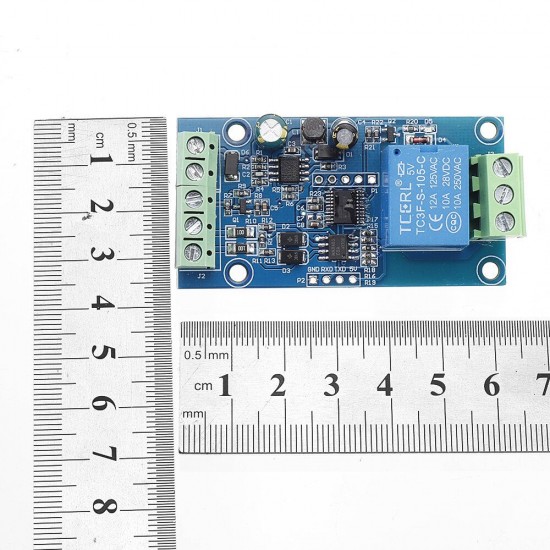 10pcs Modbus RTU 7-24V Relay Module RS485/TTL 1-way Input and Output with Anti-reverse Protection