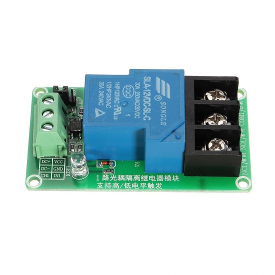 12V 1 Way 30A Optocoupler Isolation Support High and Low Level Trigger Switch Relay Module