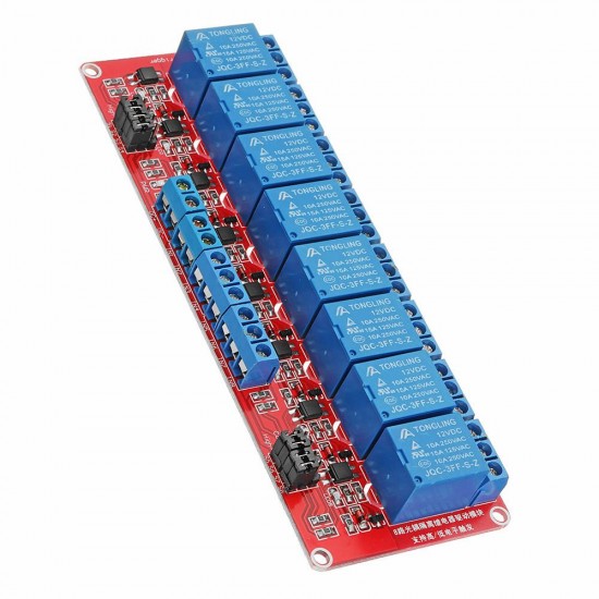 12V 8 Channel Level Trigger Optocoupler Relay Module