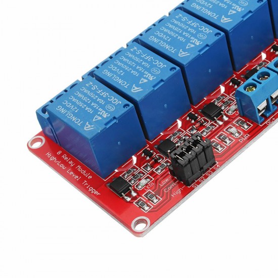 12V 8 Channel Level Trigger Optocoupler Relay Module