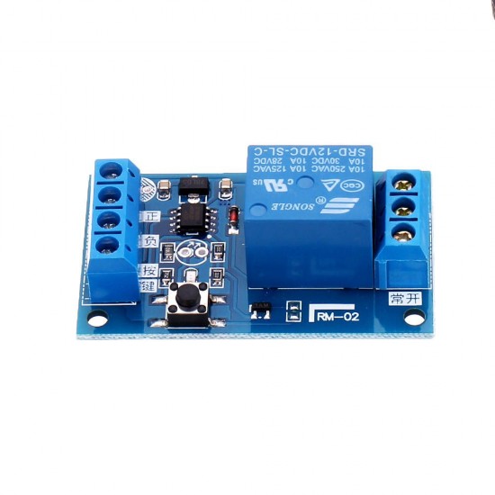 12V DC 10A Bistable Relay Module for Car Modification Switch One-button Start-stop Self-locking