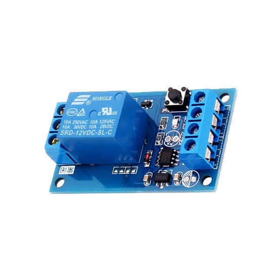 12V DC 10A Bistable Relay Module for Car Modification Switch One-button Start-stop Self-locking