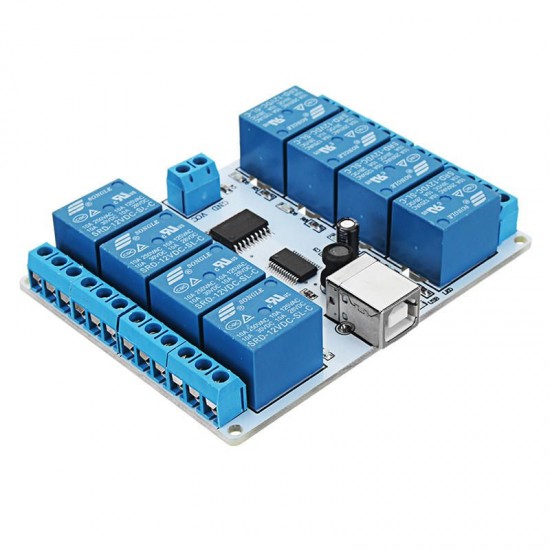 12V DC USB 8 Channel SPDT Relay Module SRD-12VDC-SL-C