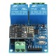 12V ESP8266 Dual WiFi Relay Module Internet Of Things Smart Home Mobile APP Remote Switch