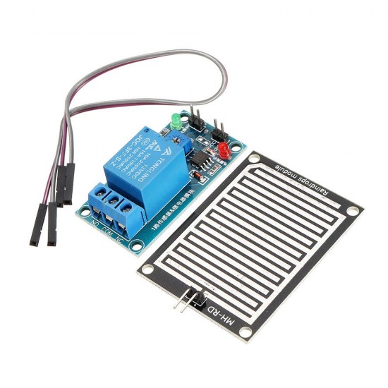 12V Raindrop Controller Relay Module Foliar Humidity Waterless Switch Rain Sensor for Arduino - products that work with official Arduino boards 12V Raindrop Controller Relay Module Foliar Humidity Waterless Switch Rain Sensor for Arduino - products that work with official Arduino boards