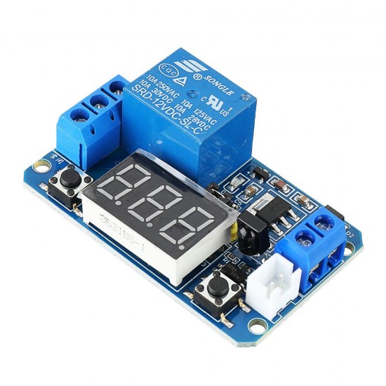 1pcs 12V DC Infrared Remote Control Full-function Delay Cycle Timing Relay Module with LED Digital Display with Remote Controller