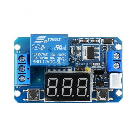 1pcs 12V DC Infrared Remote Control Full-function Delay Cycle Timing Relay Module with LED Digital Display with Remote Controller