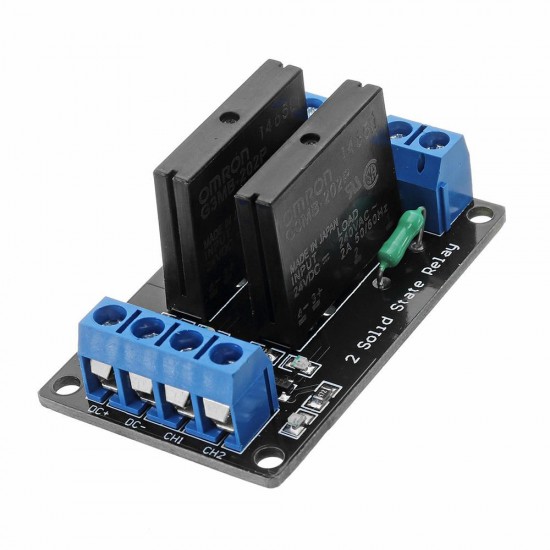 2 Channel DC 24V Relay Module Solid State High and low Level Trigger 240V2A