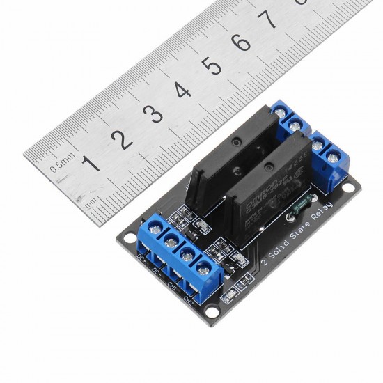 2 Channel DC 24V Relay Module Solid State High and low Level Trigger 240V2A