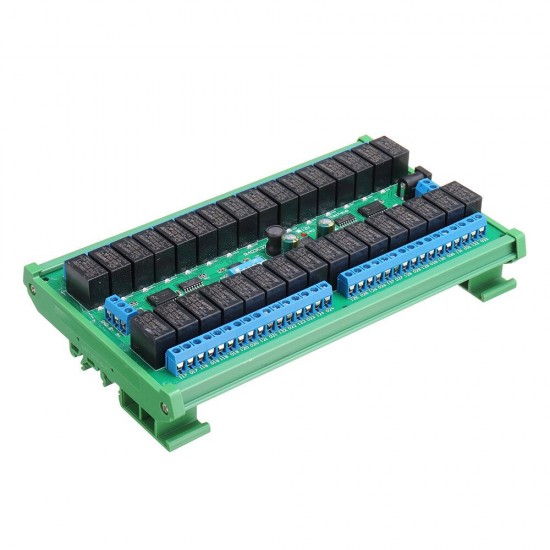 24V 32 Channel RS485 Modbus RTU Relay Module with DIN35 Rail Box MODBUS RTU Command 24V 32 Channel RS485 Modbus RTU Relay Module with DIN35 Rail Box MODBUS RTU Command