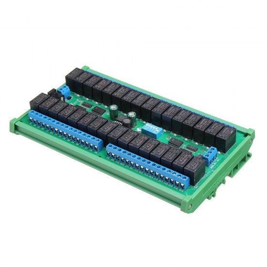 24V 32 Channel RS485 Modbus RTU Relay Module with DIN35 Rail Box MODBUS RTU Command 24V 32 Channel RS485 Modbus RTU Relay Module with DIN35 Rail Box MODBUS RTU Command
