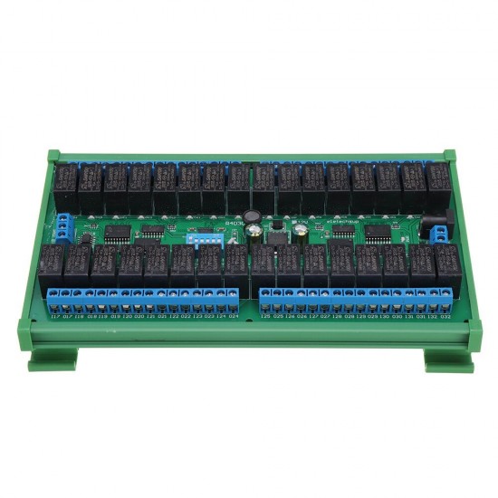 24V 32 Channel RS485 Modbus RTU Relay Module with DIN35 Rail Box MODBUS RTU Command 24V 32 Channel RS485 Modbus RTU Relay Module with DIN35 Rail Box MODBUS RTU Command