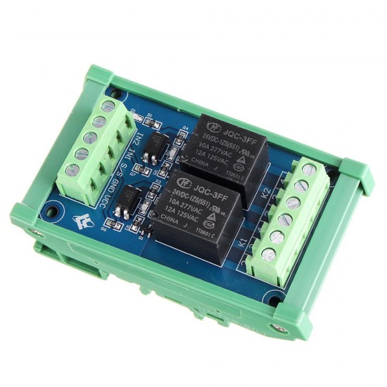 2CH Channel Optocoupler Isolation Relay Module 5V/12V/24V SCM PLC Signal Amplifier Board