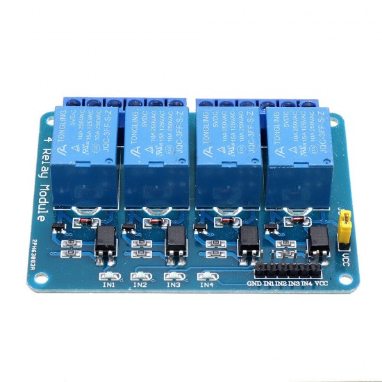 2Pcs 5V 4 Channel Relay Module PIC DSP MSP430 Blue for Arduino - products that work with official Arduino boards