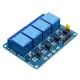 2Pcs 5V 4 Channel Relay Module PIC DSP MSP430 Blue for Arduino - products that work with official Arduino boards