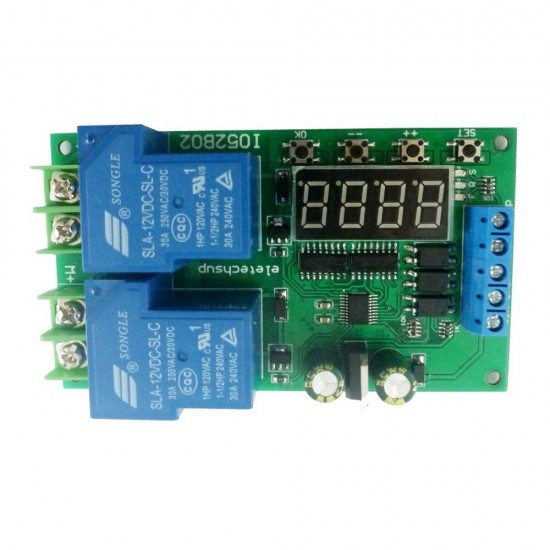 30A 12V Multi-function Motor Forward and Reverse Controller Motor Start and Stop Controller Delay Limit Switch Relay