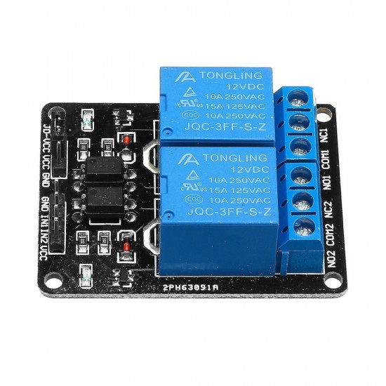 3pcs 2 Channel Relay Module 12V with Optical Coupler Protection Relay Extended Board for Arduino - products that work with official Arduino boards