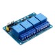 3pcs 5V 4 Channel Relay Module For PIC DSP MSP430 Blue for Arduino - products that work with official Arduino boards