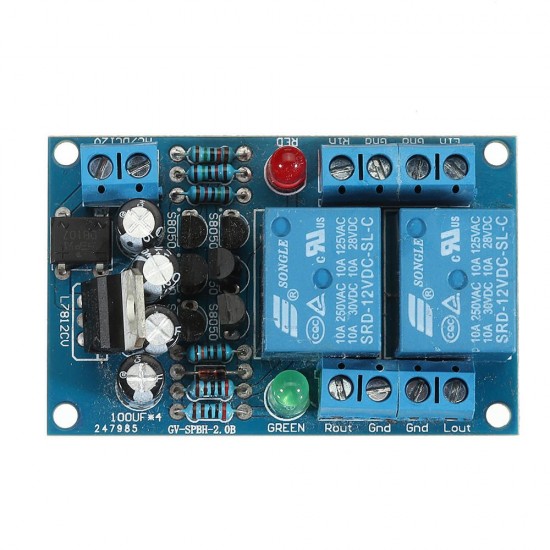 3pcs Speaker Power Amplifier Board Dual 15A Relay Protector Boot Delay and DC Detection Protection Module
