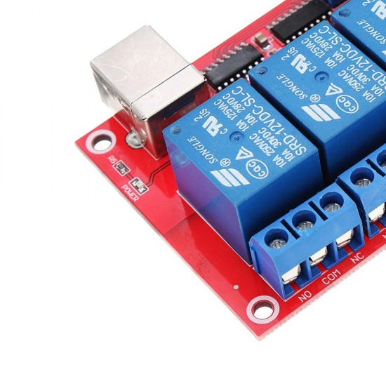 4 Channel 12V HID Driverless USB Relay USB Control Switch Computer Control Switch PC Intelligent Control Relay Module