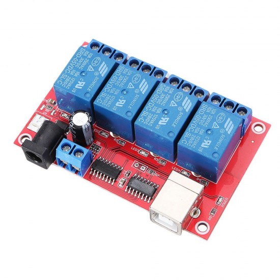 4 Channel 5V HID Driverless USB Relay USB Control Switch Computer Control Switch PC Intelligent Control Relay Module 4 Channel 5V HID Driverless USB Relay USB Control Switch Computer Control Switch PC Intelligent Control Relay Module
