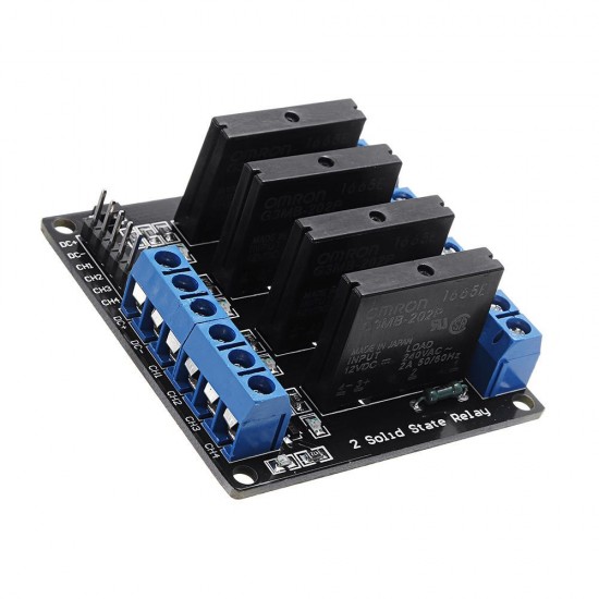 4 Channel DC 12V Relay Module Solid State High and low Level Trigger 240V2A for Arduino - products that work with official Arduino boards