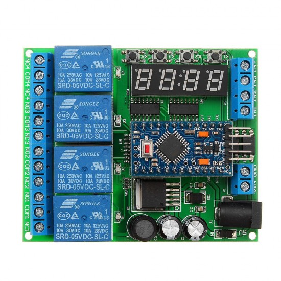 4 Channel For Pro Mini Expansion Board Diy Multi-Function Delay Relay PLC Power Timing Device