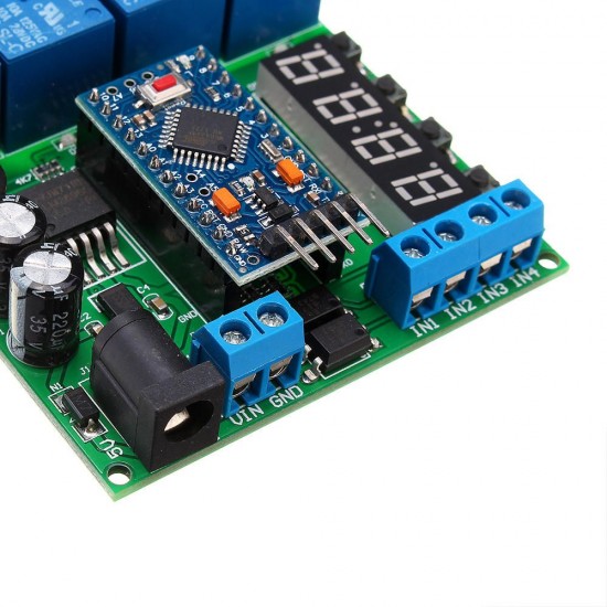 4 Channel For Pro Mini Expansion Board Diy Multi-Function Delay Relay PLC Power Timing Device 4 Channel For Pro Mini Expansion Board Diy Multi-Function Delay Relay PLC Power Timing Device