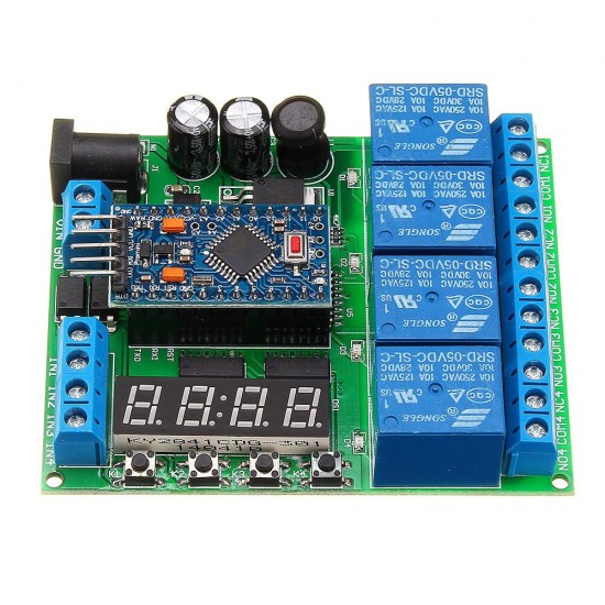 4 Channel For Pro Mini Expansion Board Diy Multi-Function Delay Relay PLC Power Timing Device 4 Channel For Pro Mini Expansion Board Diy Multi-Function Delay Relay PLC Power Timing Device