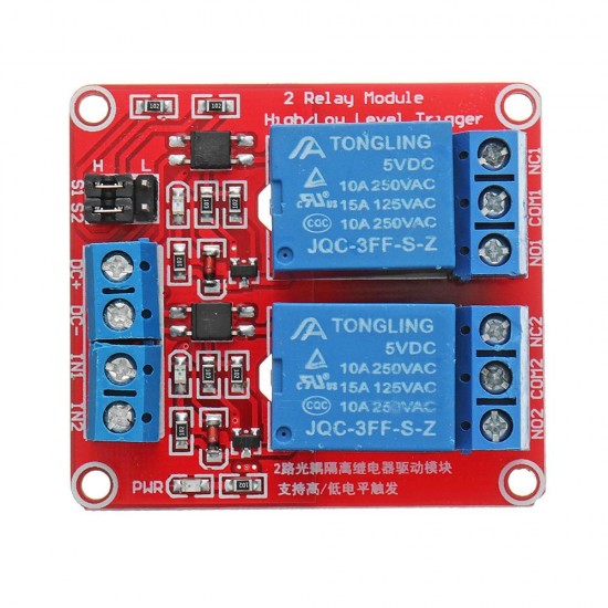 5Pcs 5V 2 Channel Level Trigger Optocoupler Relay Module 5Pcs 5V 2 Channel Level Trigger Optocoupler Relay Module