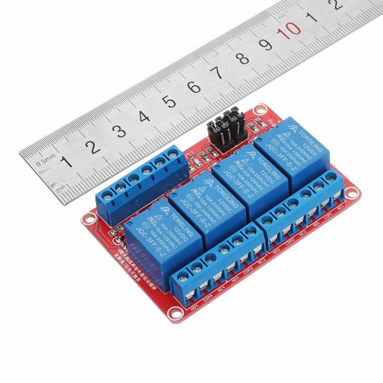 5Pcs DC12V 4 Channel Level Trigger Optocoupler Relay Module Power Supply Module for Arduino - products that work with official Arduino boards